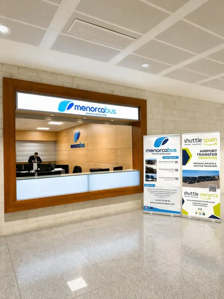 Our ground operations team location desk at Menorca(MAH) Airport where you will meet your driver