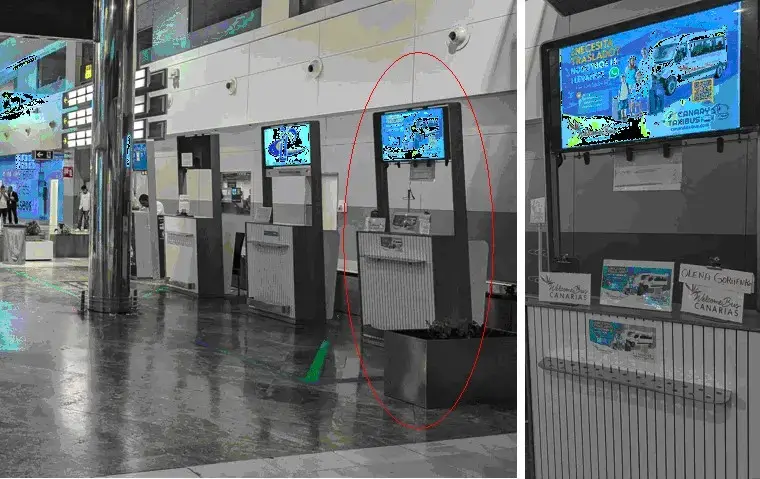 Meeting stand at Tenerife arrivals hall where your driver will be waiting