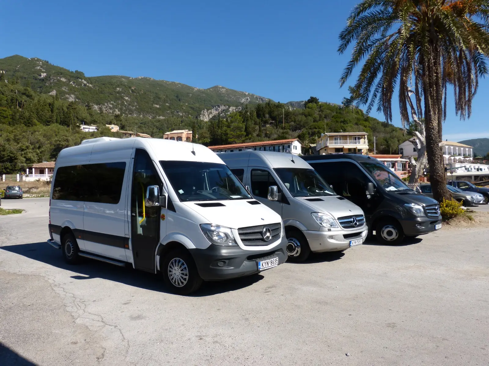 Minibus fleet for transfers from Corfu Airport