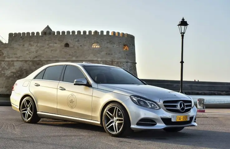 Mercedes saloon car for private transfers from Herasklion Airport - max 4 passengers