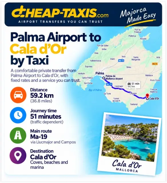 How to Get from Palma Airport to Cala d’Or by Taxi