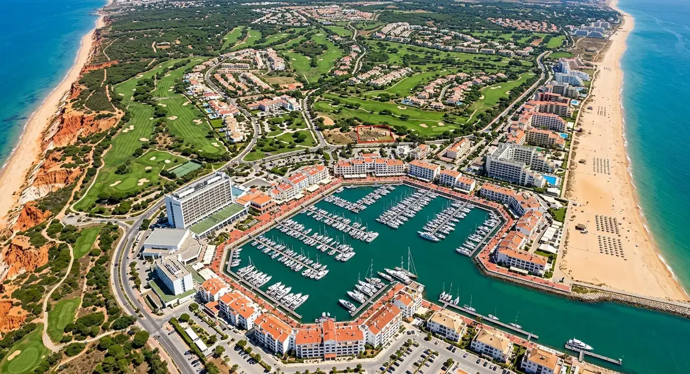 Book cheap-taxis.com private transfers from Faro Airport to Vilamoura, a prestigious luxury resort famous for its glamorous award-winning marina, championship golf courses, and golden beaches.