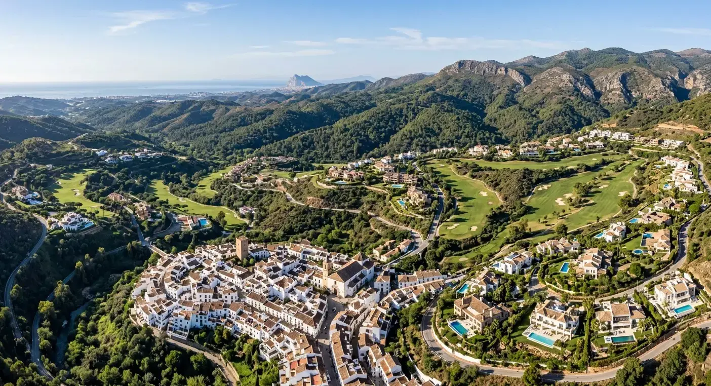 Book cheap-taxis.com private transfers from Malaga Airport to Benahavis, a picturesque mountain resort village famous for its traditional whitewashed houses and luxury golf courses.