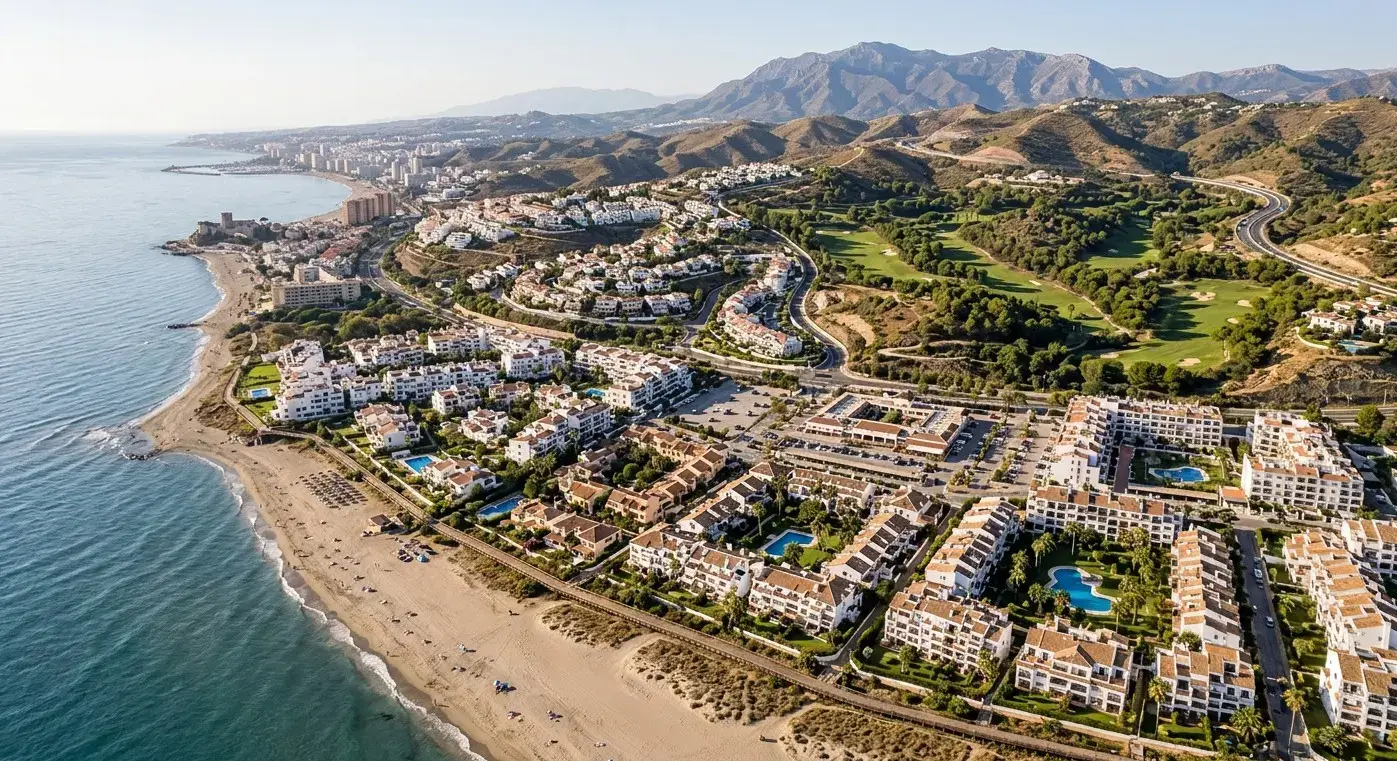 Book cheap-taxis.com private transfers from Malaga Airport to Calahonda, a large coastal resort town famous for its extensive sandy beaches and excellent golf facilities.