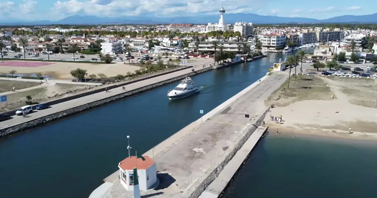 Empuriabrava, the iconic canal-based marina resort for Cheap Taxis private transport from Girona Airport.