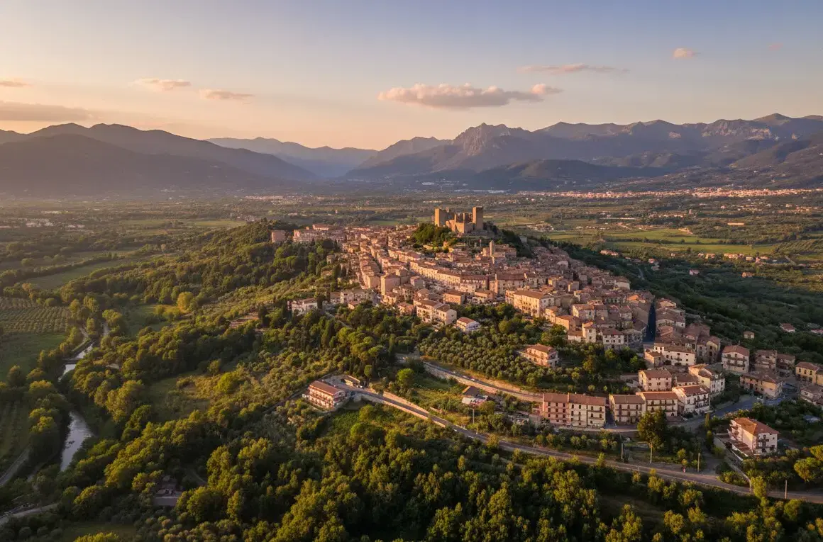 The scenic green landscapes surrounding the Avellino resort region, easily reached via private taxi services from Naples airport.